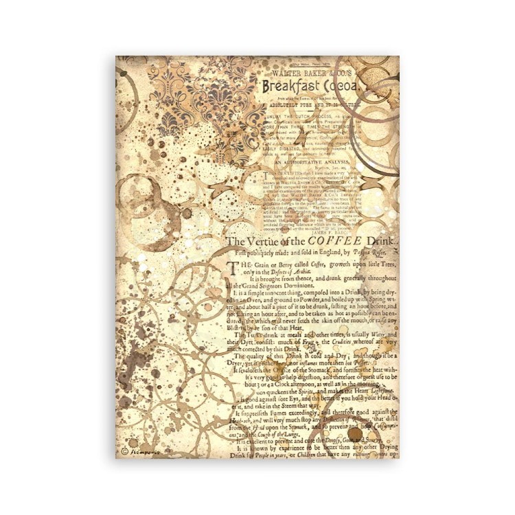 Papier washi A5 Coffe &amp; Chocolate 8 szt SBW01 Stamperia