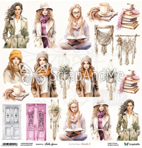 Papier do scrapbookingu 30x30 elementy do wycięcia Elements 2 ScrapAndMe