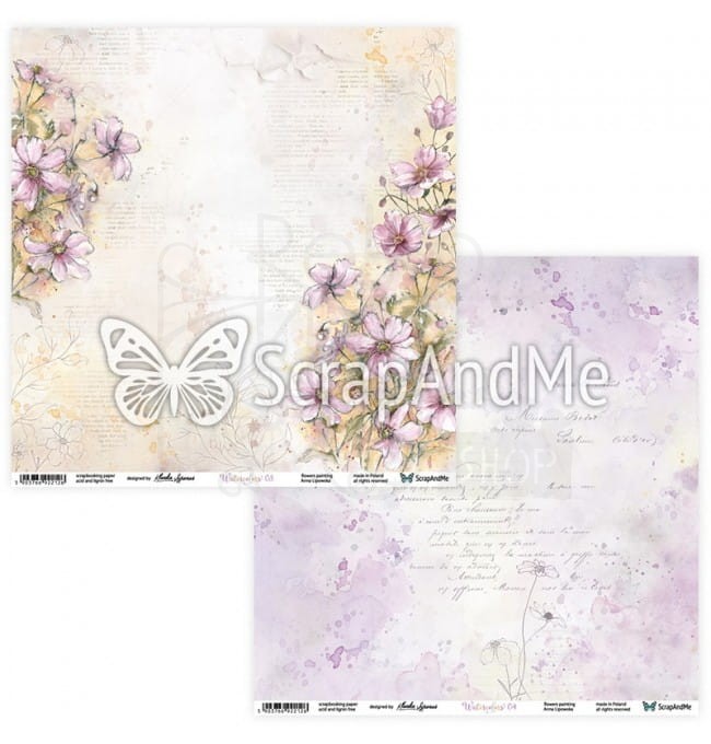 Papier do scrapbookingu 30x30 Watercolors 03/04 ScrapAndMe