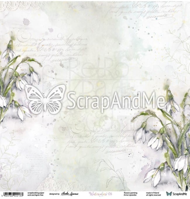 Papier do scrapbookingu 30x30 Watercolors 05/06 ScrapAndMe