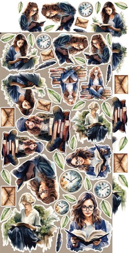 Zestaw dodatków 15x30 Lovely When You Read - Book Lovers - CC-C62-LWR-12 Craft O’Clock