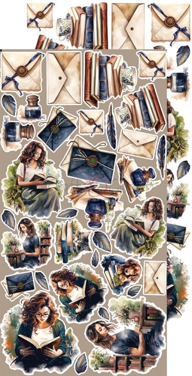 Zestaw dodatków 15x30 Lovely When You Read - Book Lovers - CC-C62-LWR-12 Craft O’Clock