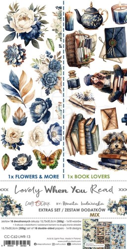 Zestaw dodatków 15x30 Lovely When You Read - Mix - CC-C62-LWR-13 Craft O’Clock