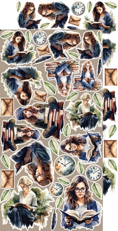 Zestaw dodatków 15x30 Lovely When You Read - Mix - CC-C62-LWR-13 Craft O’Clock