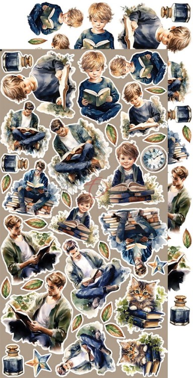 Zestaw dodatków 15x30 Lovely When You Read - Mix - CC-C62-LWR-13 Craft O’Clock