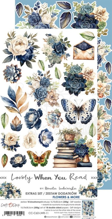 Zestaw dodatków 15x30 Lovely When You Read - Mix - CC-C62-LWR-13 Craft O’Clock