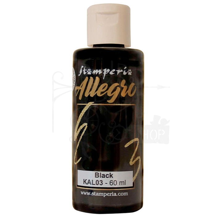 Farba akrylowa Allegro Black czarny 60ml KAL03 Stamperia