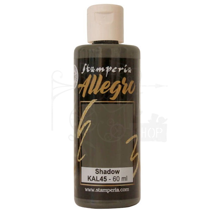 Farba akrylowa Allegro Shadow cień ciemny szary 60ml KAL45 Stamperia