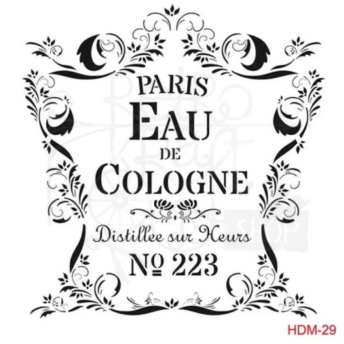 Szablon maska 25x25 Home Decor Eau de Cologne HDM29 Cadence