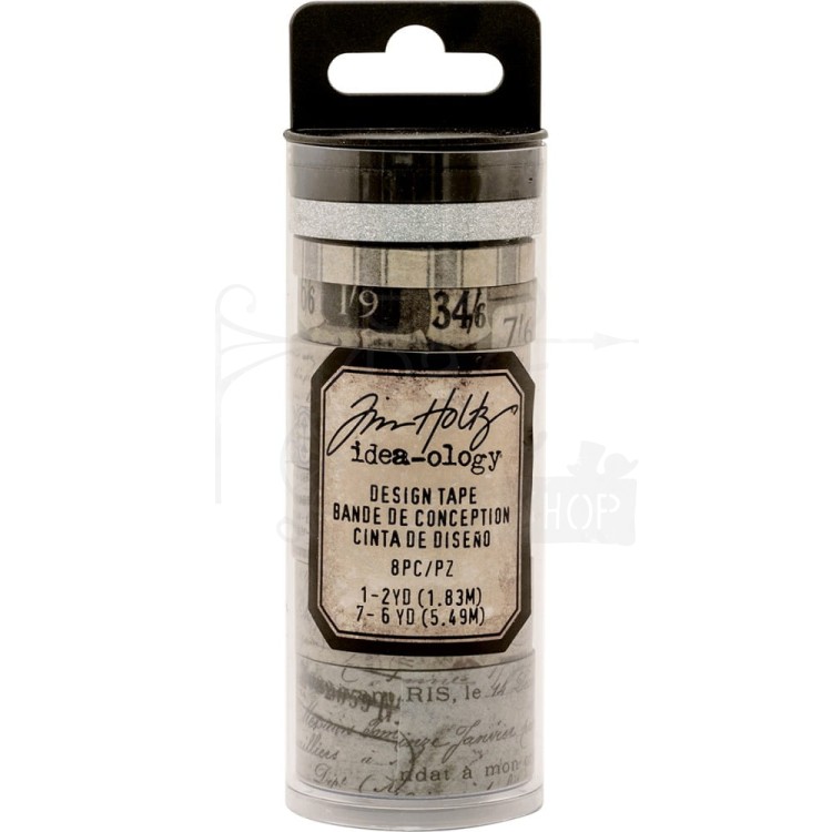 Taśma washi Idea-Ology Design Tape French 8szt TH93355 Tim Holtz