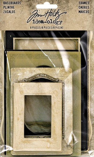 Ozdoby tekturowe ramki Idea-Ology Baseboard Frames 8szt TH93710 Tim Holtz
