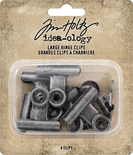 Ozdoby metalowe klipsy Idea-Ology Metal Hinge Clip Large 2.5cm 15szt TH93787 Tim Holtz