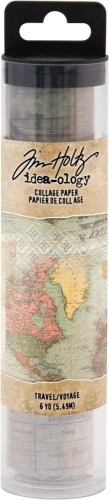 Idea-Ology Collage Paper Travel 15cmx5.5m TH93950 Tim Holtz