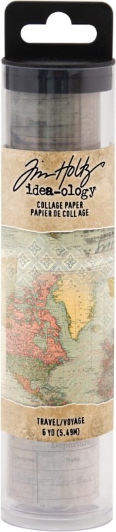 Idea-Ology Collage Paper Travel 15cmx5.5m TH93950 Tim Holtz