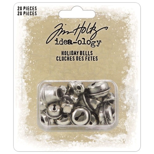 Ozdoby metalowe dzwonki Idea-Ology Holiday Bells 20szt TH94353 Tim Holtz