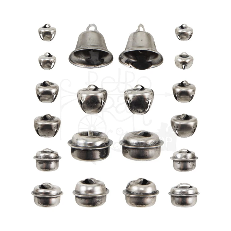 Ozdoby metalowe dzwonki Idea-Ology Holiday Bells 20szt TH94353 Tim Holtz
