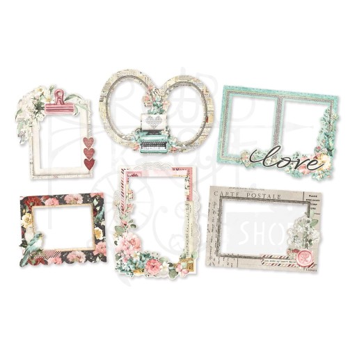 Ozdoby tekturowe Love Story Chipboard Frames 6szt VLO21427 Simple Stories