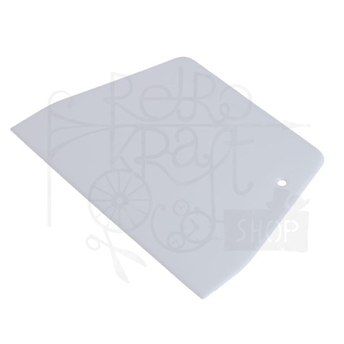 Szpachelka plastikowa biała trapez 13x9cm