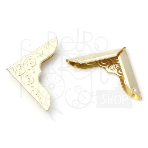 Narożnik albumowy metalowy 7 23x23mm - złoto