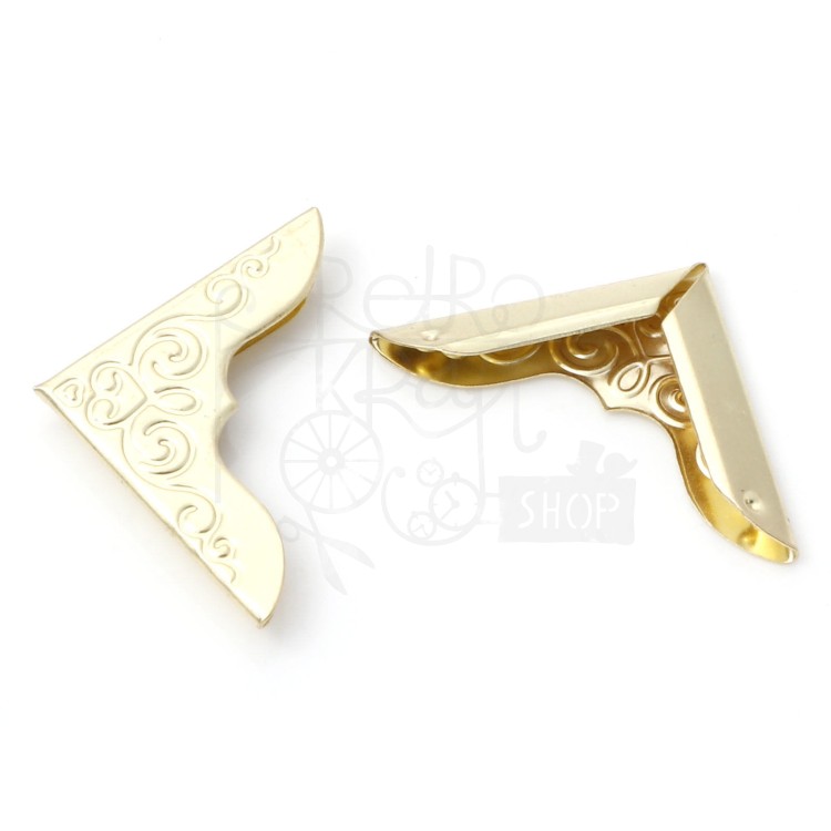 Narożnik albumowy metalowy 7 23x23mm - złoto