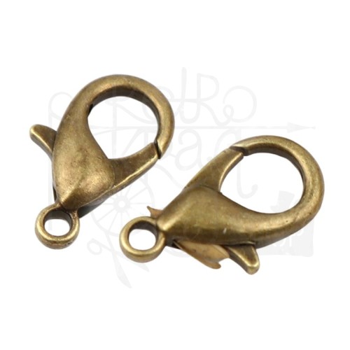 Ozdoba metalowa - zapinka 23x12mm - antyczny brąz - 2 sztuki