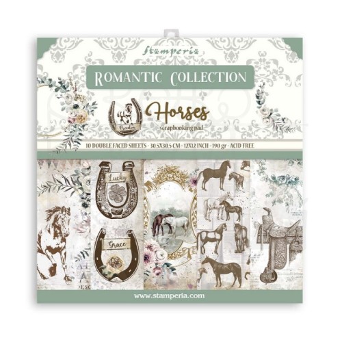 Zestaw papierów 30x30 Romantic Horses SBBL90 Stamperia