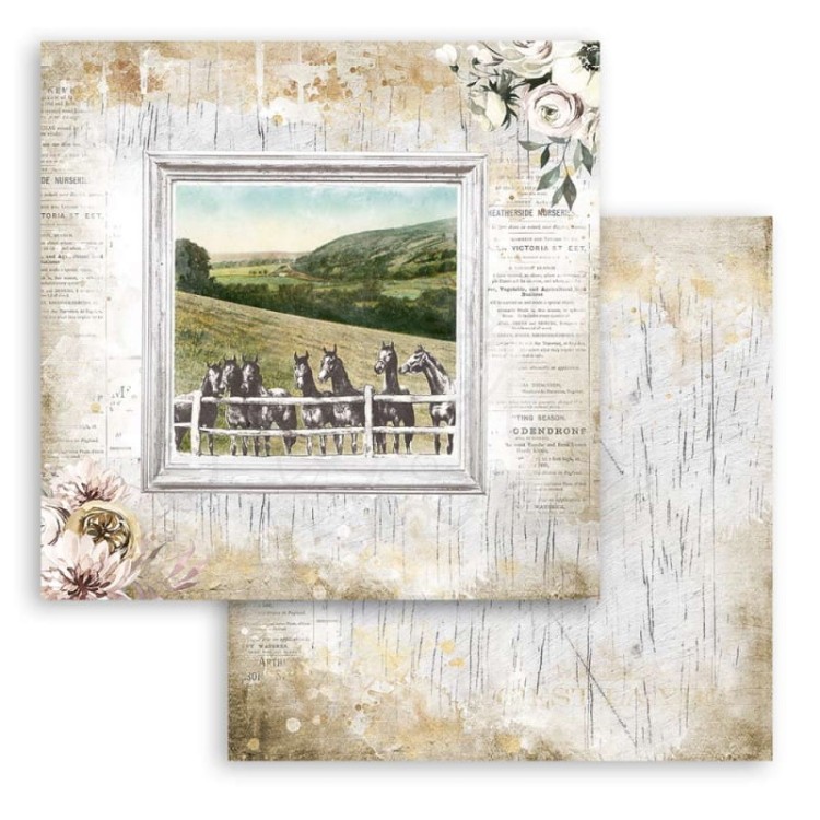 Zestaw papierów 30x30 Romantic Horses SBBL90 Stamperia