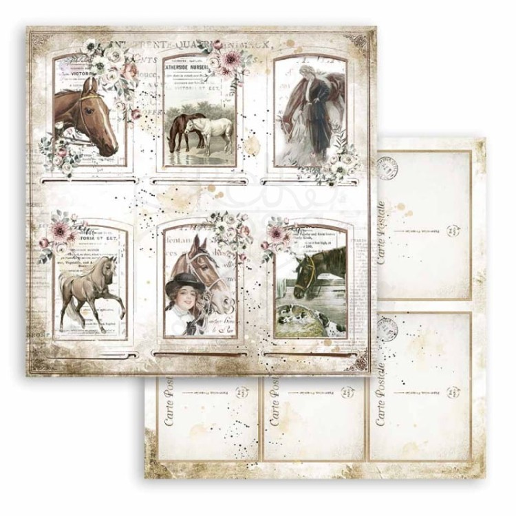 Zestaw papierów 30x30 Romantic Horses SBBL90 Stamperia