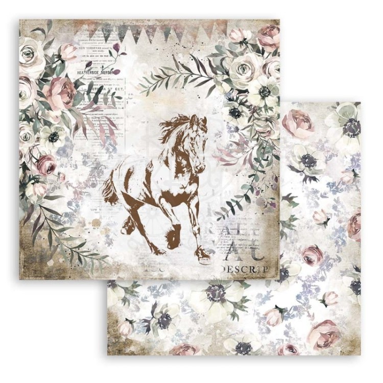 Zestaw papierów 30x30 Romantic Horses SBBL90 Stamperia