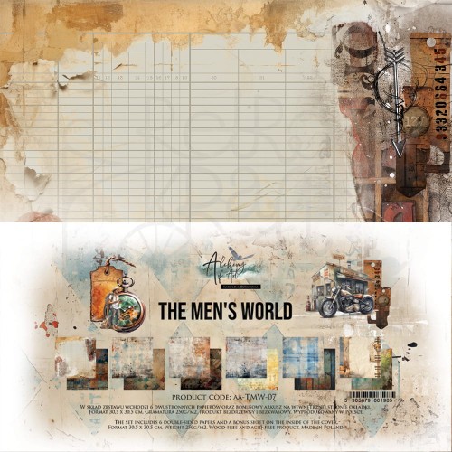Zestaw papierów do scrapbookingu 30x30 The Men's World AA-TMW-07 Alchemy of Art