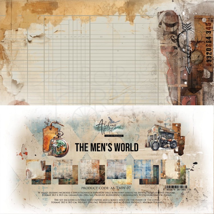Zestaw papierów do scrapbookingu 30x30 The Men's World AA-TMW-07 Alchemy of Art