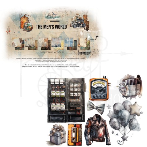Zestaw papierów do scrapbookingu 20x20 The Men's World AA-TMW-08 Alchemy of Art