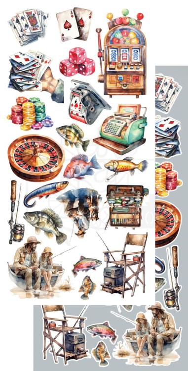 Zestaw papierów 15x30 elementy do wycinania The Men's World AA-TMW-10 Alchemy of Art