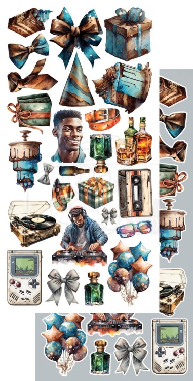 Zestaw papierów 15x30 elementy do wycinania The Men's World AA-TMW-10 Alchemy of Art