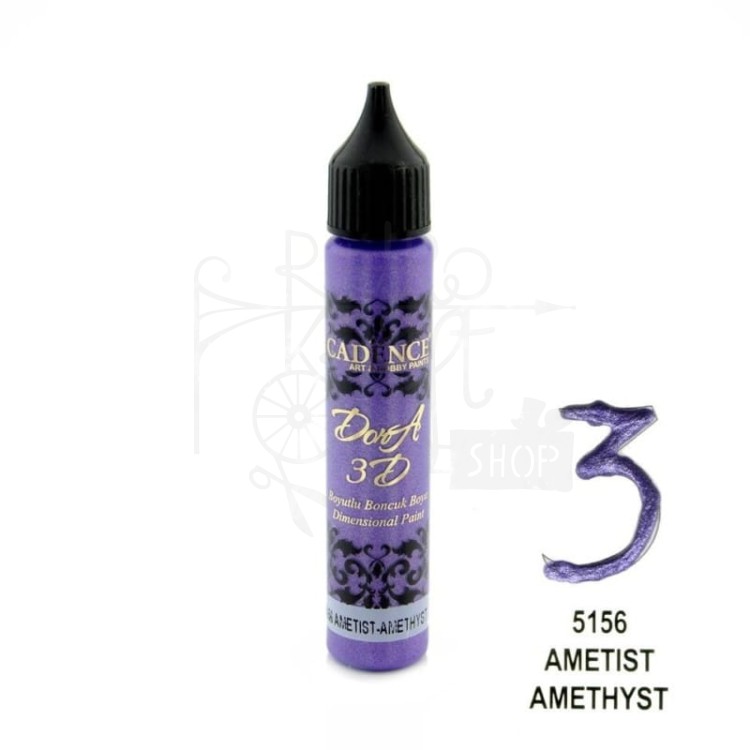 Konturówka metaliczna Dora 3D ametyst 25ml KD5156 Cadence