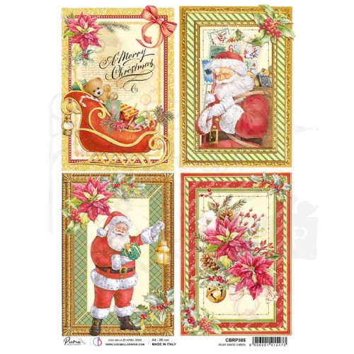 Papier ryżowy A4 Dear Santa Cards CBRP385 Ciao Bella