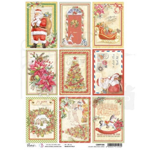 Papier ryżowy A4 Holiday Greeting Cards CBRP386 Ciao Bella
