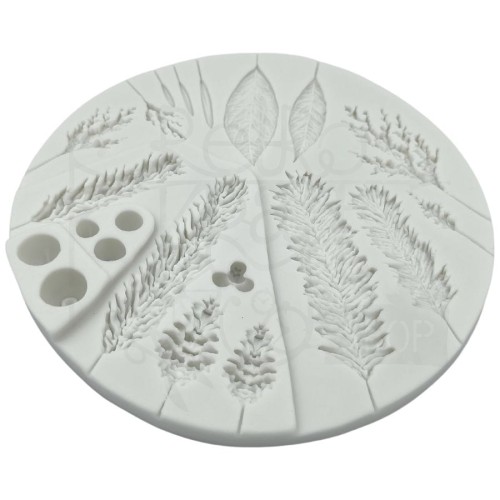 Foremka silikonowa Roślinny mix na kole 14cm MZ0046 Pentart