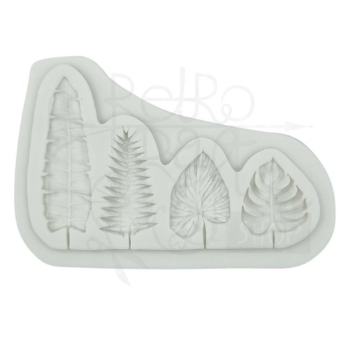 Foremka silikonowa 4 liście exotic 9x6cm MZ0047 Pentart
