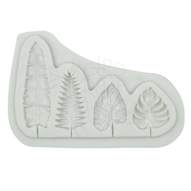 Foremka silikonowa 4 liście exotic 9x6cm MZ0047 Pentart