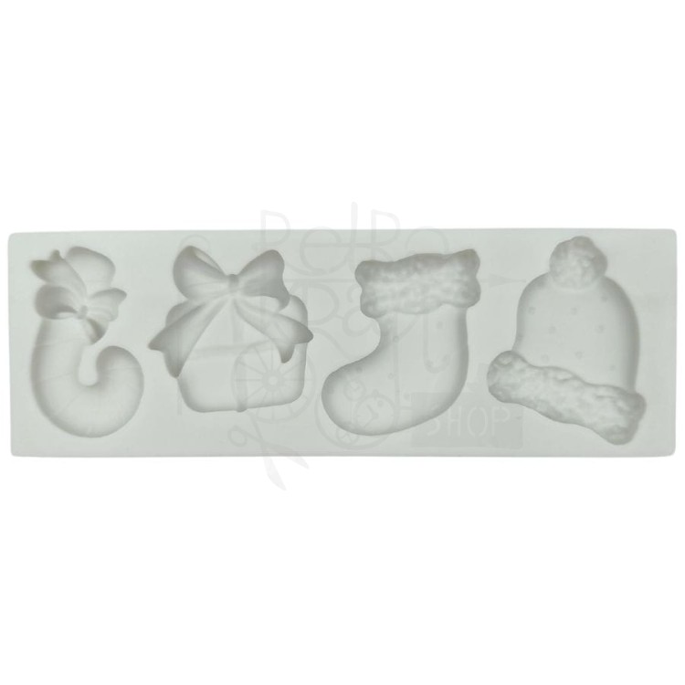 Foremka silikonowa 4 elementy zimowe 4.7x13.6cm MZ0021 Pentart