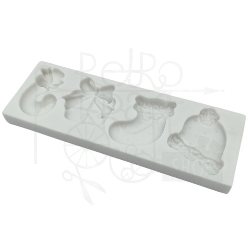 Foremka silikonowa 4 elementy zimowe 4.7x13.6cm MZ0021 Pentart