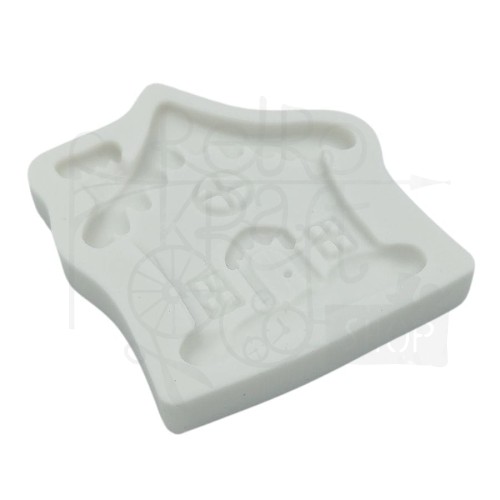 Foremka silikonowa Domek zimowy 8x7.3cm MZ0020 Pentart
