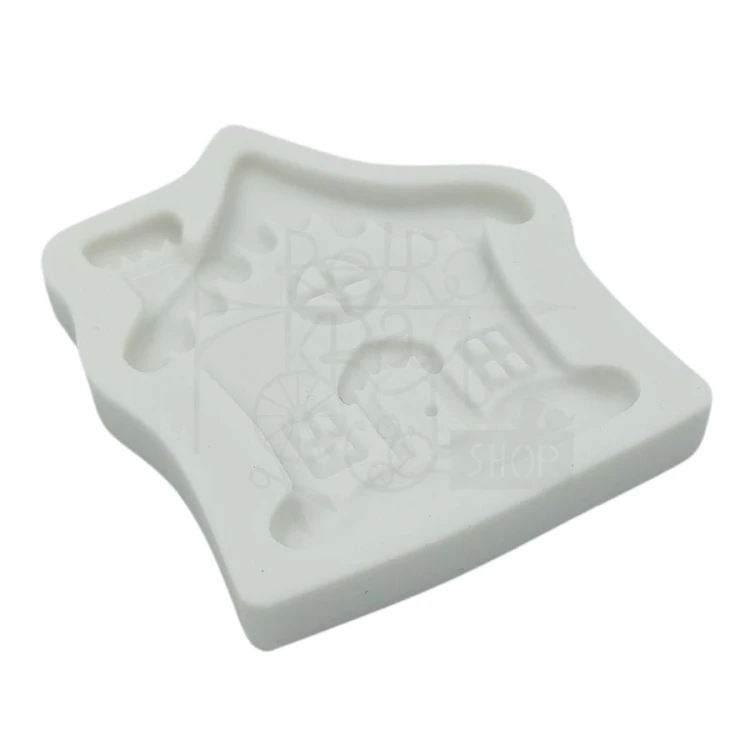 Foremka silikonowa Domek zimowy 8x7.3cm MZ0020 Pentart