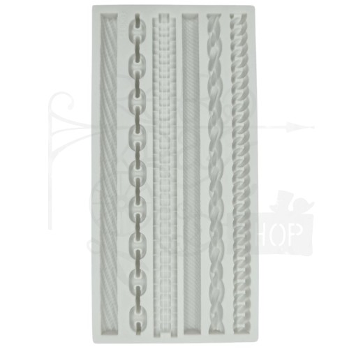 Foremka silikonowa Sznury 3 6szt 9.2x18.9cm MZ0015 Pentart