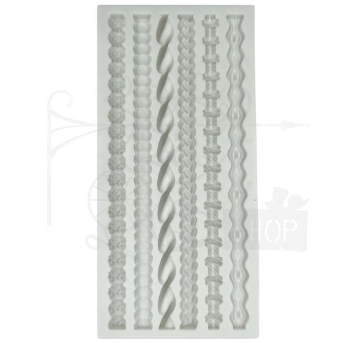 Foremka silikonowa Sznury 2 6szt 9x19cm MZ0013 Pentart