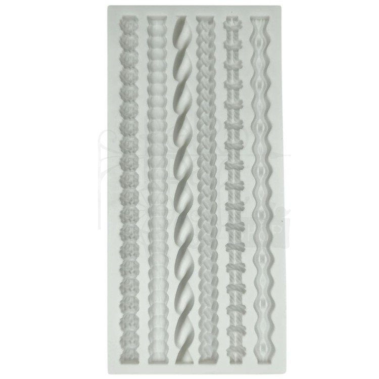 Foremka silikonowa Sznury 2 6szt 9x19cm MZ0013 Pentart