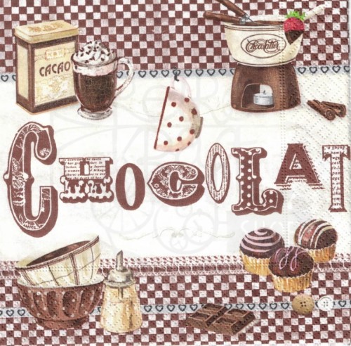 Serwetka 33x33 - Chocolat