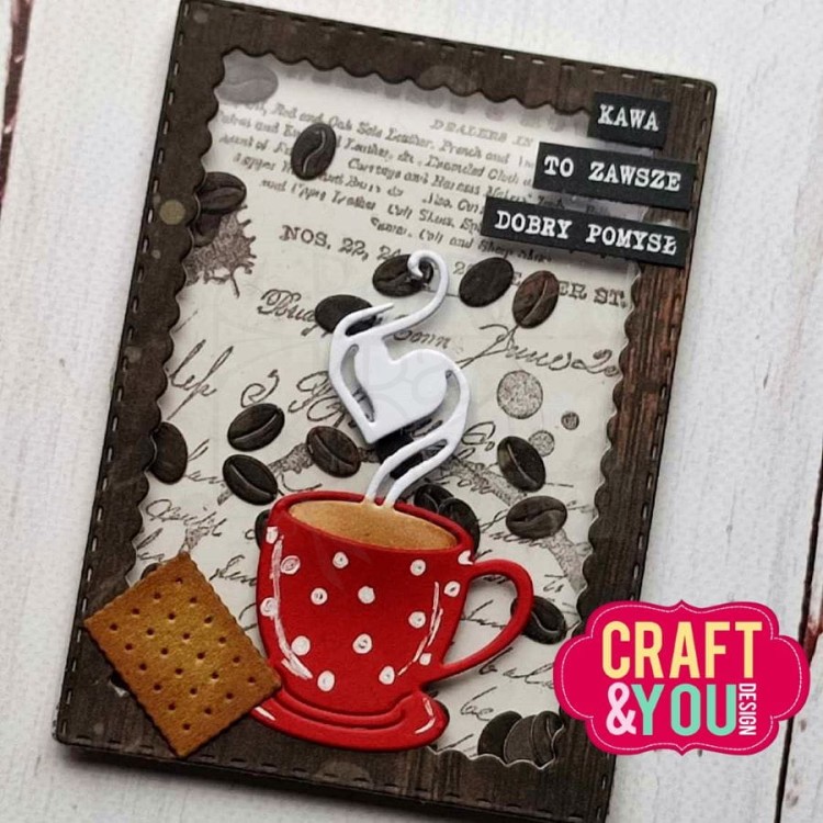 Stempel Ręczne pismo i plamy kawy CS033 Craft&amp;You Design