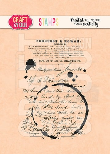 Stempel Ręczne pismo i plamy kawy CS033 Craft&amp;You Design